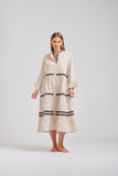 Shirty Sandy Relaxed Tiered Dress - Stone - Sizes S & L
