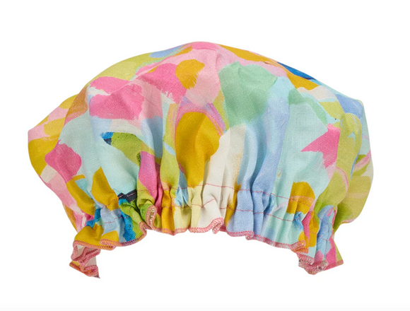 Annabel Trends Linen Fabric Shower Cap - Good Vibes