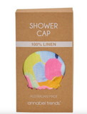 Annabel Trends Linen Fabric Shower Cap - Good Vibes