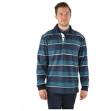 Thomas Cook Mens Ellis Stripe Rugby Navy/Ocean - Size 2XL