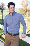 Thomas Cook Mens Brock Check Tailored LS Shirt - Navy
