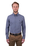Thomas Cook Mens Brock Check Tailored LS Shirt - Navy