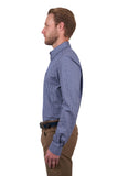 Thomas Cook Mens Brock Check Tailored LS Shirt - Navy