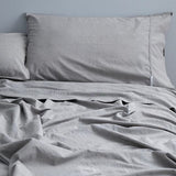 Canningvale Vintage Softwash Sheet Set - KSB Smokey Grey Melange