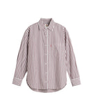 Levi's® Women's Harlie Boyfriend Shirt - Serafina Stripe Chocolate Truffle