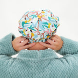 Annabel Trends Cotton Shower Cap - White Cockatoos