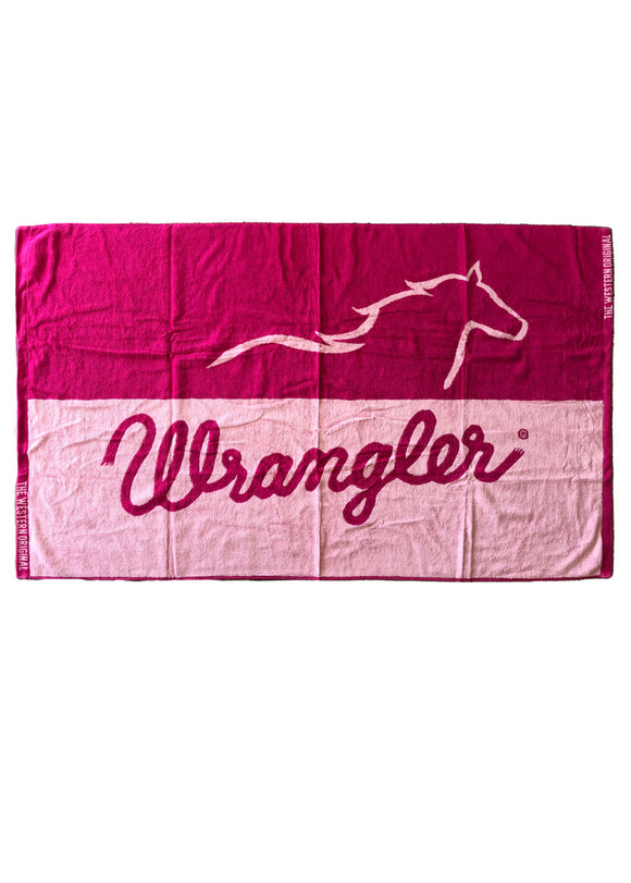 Wrangler Running Horse Towel Pink