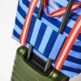 Zip Medium Tote – Blue Stripe