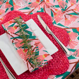 Annabel Trends Linen Tablecloth Large 300cm - Blossom Branches