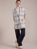 MARCO POLO BRUSHED CHECK COAT MULTI CHECK - SIZE XS