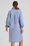 Shirty The Classic Grosgrain Shirtdress - French Navy Stripe - Sizes S, M & L