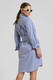 Shirty The Classic Grosgrain Shirtdress - French Navy Stripe - Sizes S, M & L