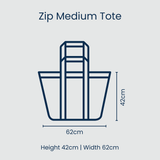 Zip Medium Tote – Blue Stripe