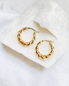 Finerrings Rope Hoops - Gold