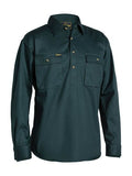 Bisley Closed Front Cotton Drill Work Shirt L/S - 3 Colours - Sizes S & L