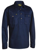 Bisley Closed Front Cotton Drill Work Shirt L/S - 3 Colours - Sizes S & L