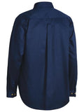 Bisley Closed Front Cotton Drill Work Shirt L/S - 3 Colours - Sizes S & L