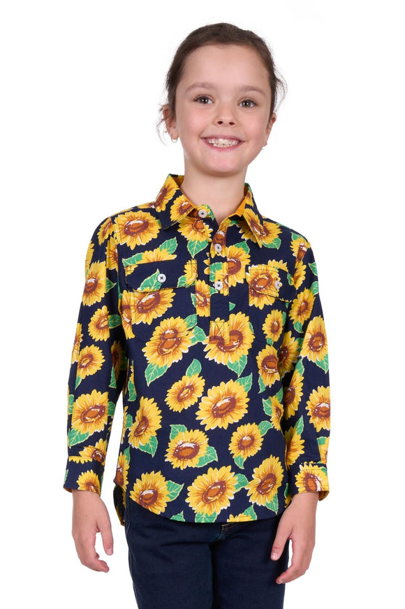 HARD SLOG KIDS ALLY H/PLKT LS SHIRT - Size 4