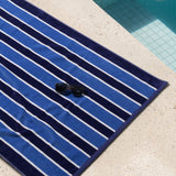 Sorrentina Velour Beach Towel - Porto Azure