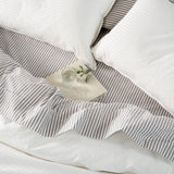 Canningvale Seersucker White Quilt Cover Set - Modella - Queen Bed