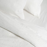 Canningvale Seersucker White Quilt Cover Set - Modella - Queen Bed