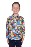 HARD SLOG KIDS DELIA H/PLKT LS SHIRT
