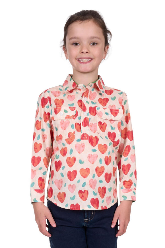 HARD SLOG KIDS MIRA H/PLKT LS SHIRT