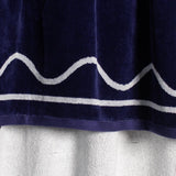 Canningvale Sorrentina Velour Beach Towel - Scallop Navy
