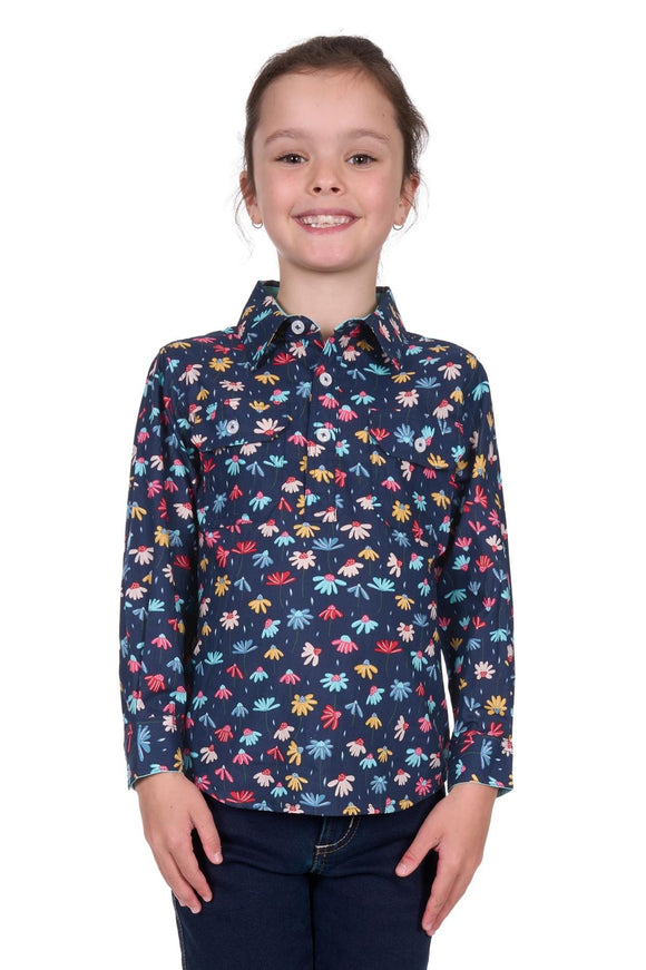 HARD SLOG KIDS TORI H/PLKT LS SHIRT