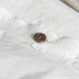 Canningvale Seersucker White Quilt Cover Set - Modella - Queen Bed