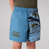 CANTERBURY KIDS FORCE HARLEQUIN DRILL SHORT - PROVINCIAL BLUE - SIZES 10 & 14