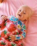 Kip & Co Polkadot Strawberry Organic Cotton Baby Fitted Sheet - Cot