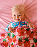 Kip & Co Polkadot Strawberry Organic Cotton Baby Fitted Sheet - Cot
