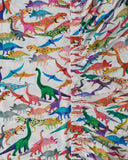 Kip & Co  Dino Max White Organic Cotton Baby Fitted Sheet