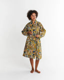 Kip & Co Birds Of Paradise Linen Robe - Various Sizes