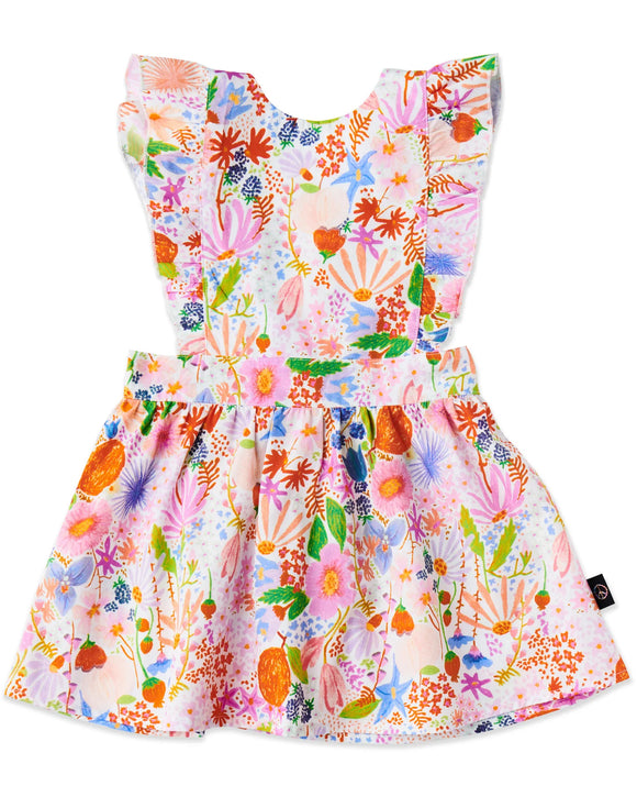Kip & Co Meandering Meadow Organic Cotton Frill Party Dress - Sizes 3