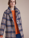 MARCO POLO L/S BRUSHED CHECK COAT RUSSET MIX - SIZES 8 & 16