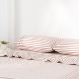 Canningvale Modella Stripe Sheet Set - Mocha - QB
