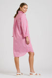 Shirty The Popover Shirt Dress - Pink Combo - Sizes S, M & L