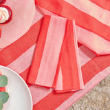 Annabel Trends Linen Napkins - Red Stripe