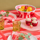 Annabel Trends Linen Napkins - Red Stripe