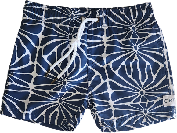 ORTC Shelly Tropic Navy Junior Swim Shorts