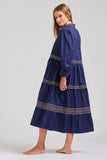 Shirty Sandy Relaxed Tiered Dress - Navy - Sizes S, M & XL