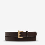 Status Anxiety Leather Womens Part of Me Belt - Choc/Gold