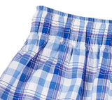 Bowral Boxer Shorts - Bendigo Blue, White & Pink Plaid