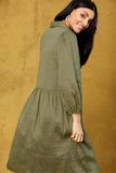 Eb & Ive Studio Midi Shirt Dress Khaki - Sizes XS & S