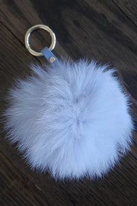Alexandra Light Blue Fur Key Ring