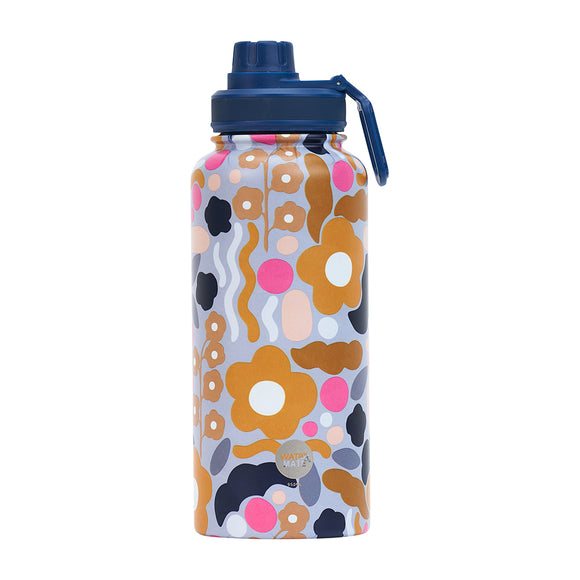 Annabel Trends Watermate Stainless Drink Bottle – 950ml - Floral Puzzle