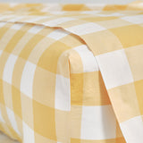 Canningvale Modella Gingham Sheet Set Mustard - Various Sizes