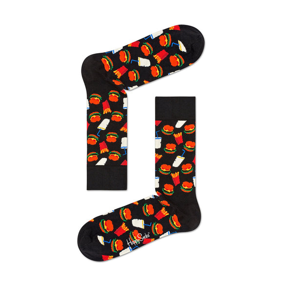 Happy Socks - Hamburger Sock Black